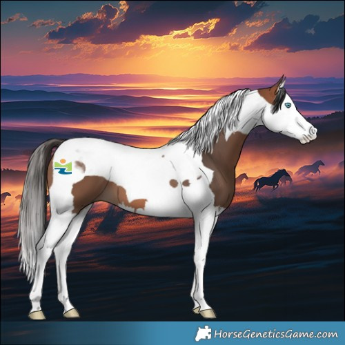 Horse Color:Bay Splash Tobiano