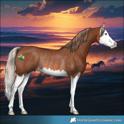 Horse Color:Chestnut Splash Rabicano 