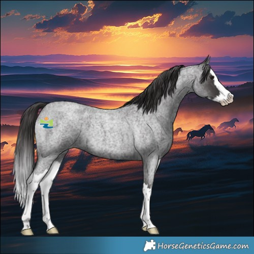 Horse Color:Smoky Blue Roan Splash 