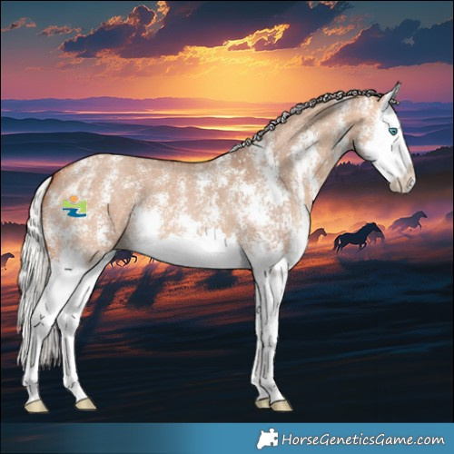 Horse Color:Silver Bay Dun Sabino Splash Varnish 