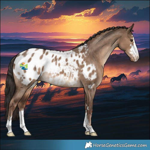 Horse Color:Liver Red Dun Appaloosa 