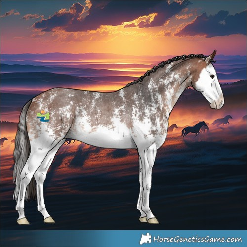 Horse Color:Bay Sabino Splash Rabicano