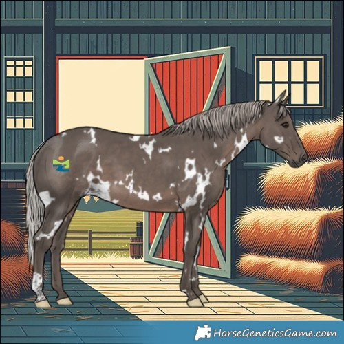 Horse Color:White Spotted Silver Black