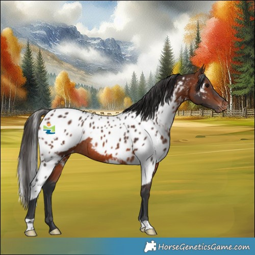 Horse Color:Brown Skewed Appaloosa Rabicano 