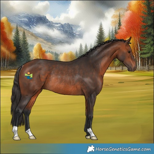 Horse Color:Bay Rabicano