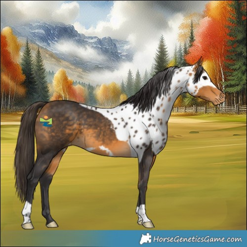 Horse Color:Buckskin Skewed Appaloosa 