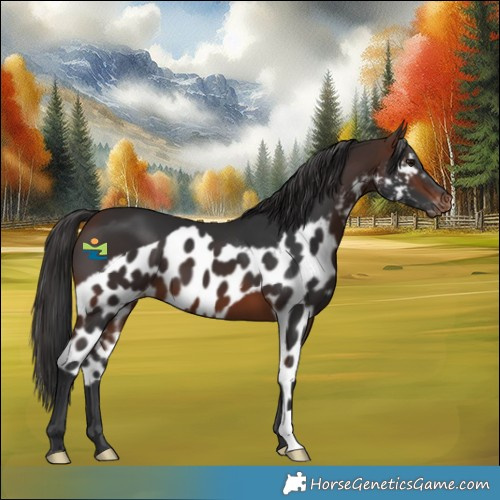 Horse Color:Brown Skewed Appaloosa 