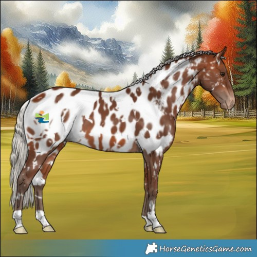 Horse Color:White Spotted Silver Bay Appaloosa 