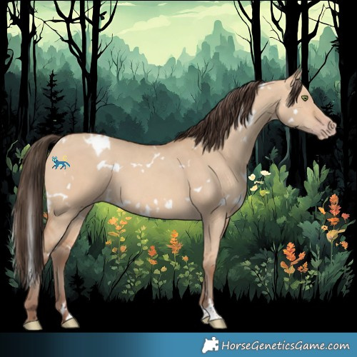 Horse Color:White Spotted Amber Champagne Dun 