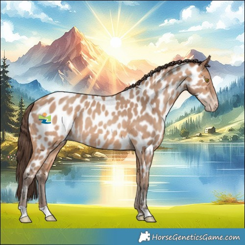 Horse Color:Amber Champagne Near Leopard 