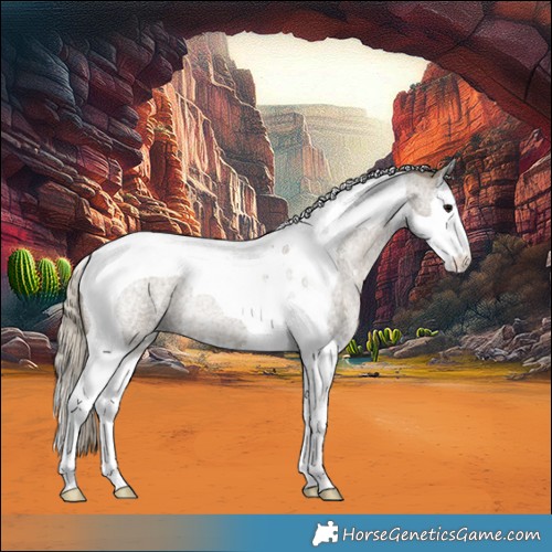 Horse Color:Silver Smoky Grullo Roan Splash Tobiano 