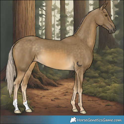 Horse Color:Chocolate Palomino Mushroom 