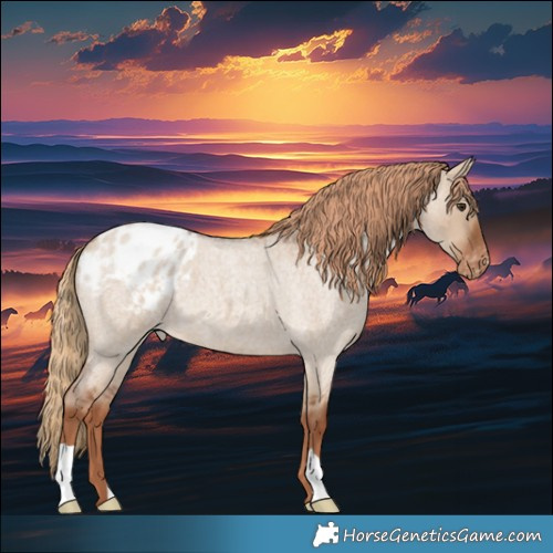Horse Color:Red Dun Roan Varnish 