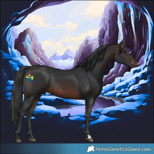 Horse Color:Brown Rabicano 