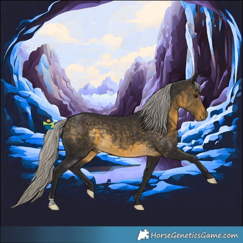 Horse Color:Silver Buckskin Rabicano 