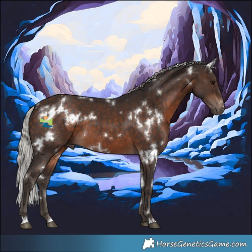 Horse Color:White Spotted Silver Brown 