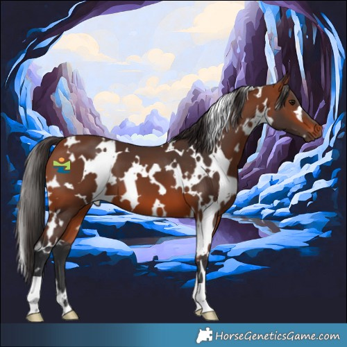 Horse Color:White Spotted Bay 