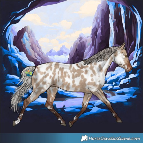 Horse Color:White Spotted Silver Brown Dun Near Leopard
