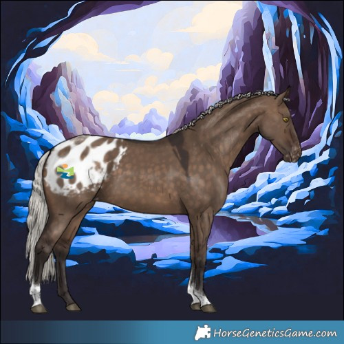 Horse Color:Silver Brown Dun Tobiano Blanket
