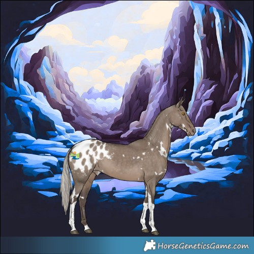 Horse Color:White Spotted Silver Grullo Tobiano Blanket 
