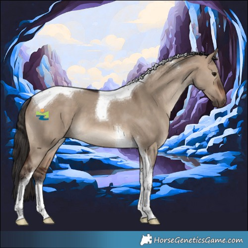 Horse Color:Brown Dun Tobiano 