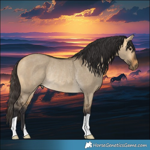 Horse Color:Buckskin Dun Rabicano 