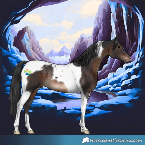 Horse Color:Brown Tobiano Varnish Rabicano 