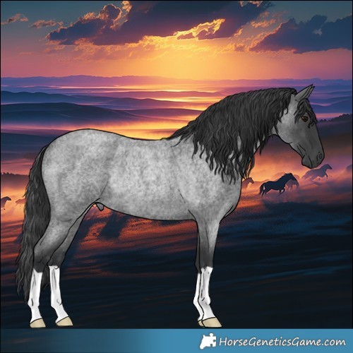 Horse Color:Blue Roan Rabicano 