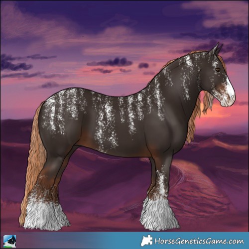 Horse Color:Powder White Liver Chestnut 