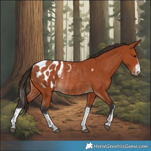 Horse Color:Bay Appaloosa Rabicano 