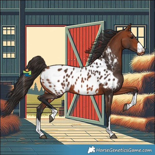 Horse Color:Bay Appaloosa 