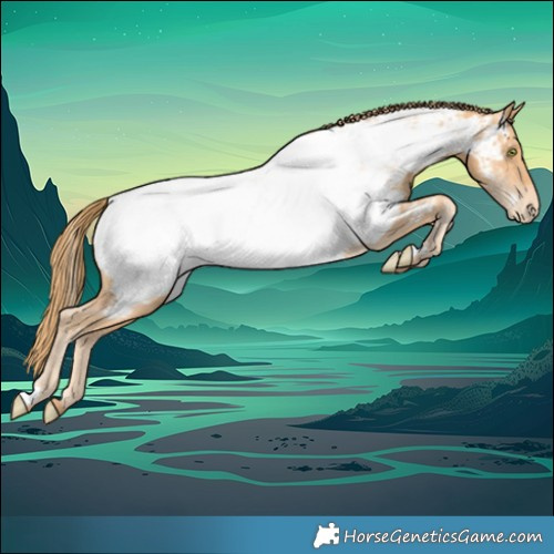 Horse Color:Gold Champagne Near Fewspot