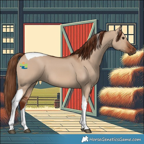 Horse Color:Red Dun Tobiano