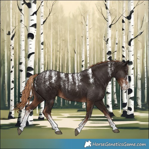 Horse Color:Powder White Liver Chestnut 