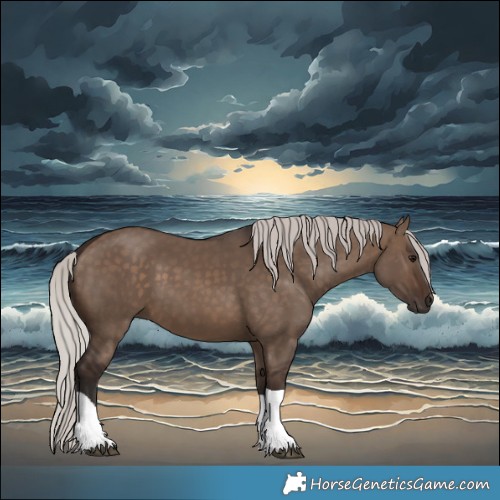 Horse Color:Silver Brown Dun Tobiano