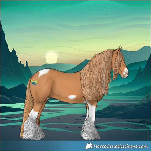 Horse Color:Chestnut Tobiano Frame 
