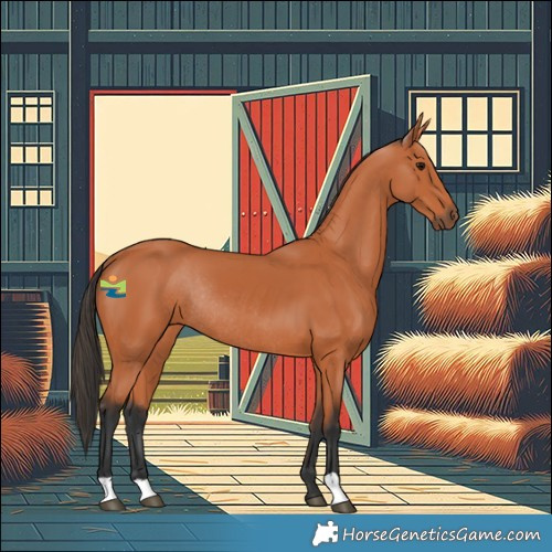 Horse Color:Bay Rabicano 