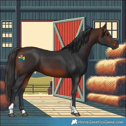 Horse Color:Bay Tobiano