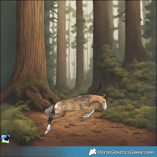 Horse Color:Buckskin Merle Splash Skewed Appaloosa