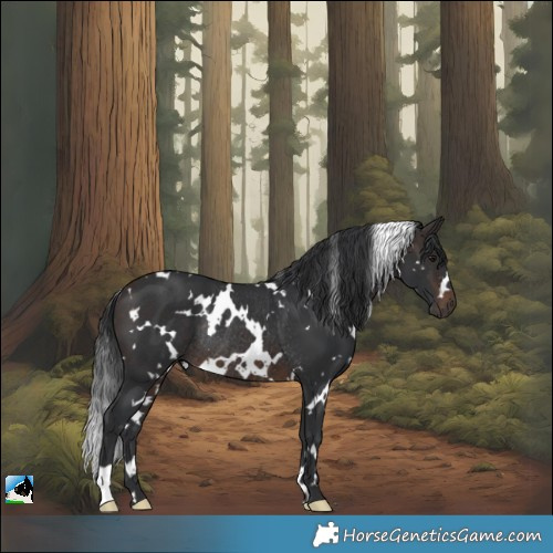 Horse Color:White Spotted Brown Rabicano 