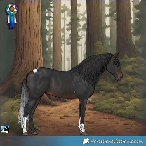 Horse Color:Brown Tobiano 