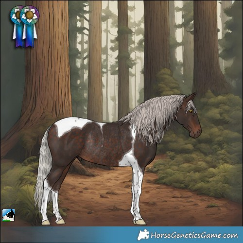 Horse Color:Silver Bay Tobiano Rabicano