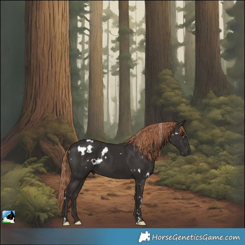Horse Color:White Spotted Liver Chestnut