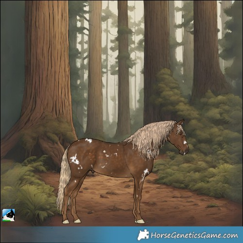 Horse Color:White Spotted Chocolate Palomino 