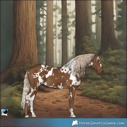 Horse Color:White Spotted Chocolate Palomino