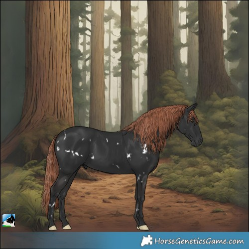 Horse Color:White Spotted Liver Chestnut