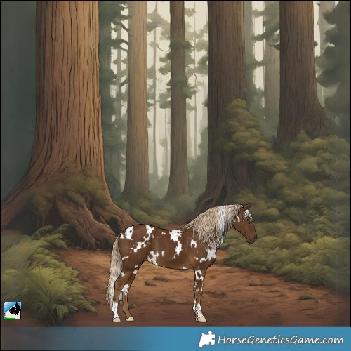 Horse Color:White Spotted Chocolate Palomino 