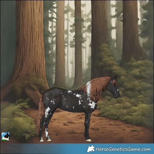 Horse Color:White Spotted Liver Chestnut