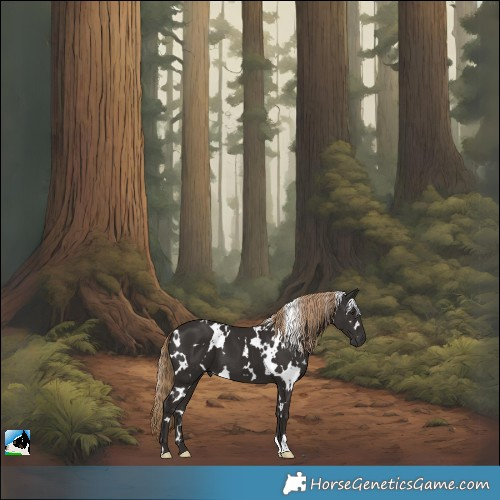 Horse Color:White Spotted Liver Chestnut