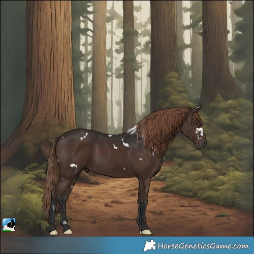 Horse Color:White Spotted Liver Chestnut